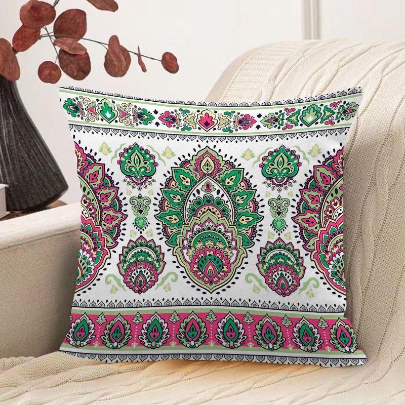 Bohemian Ethnic Style Pillow Colorful Retro Geometric Print Pillow Famous Hotel Inn Sofa Square Pillow