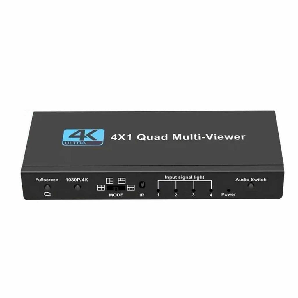 4K High Definition Multimedia Interface Splitter 4 In 1 Out Signal Screen Switcher with Remote Control