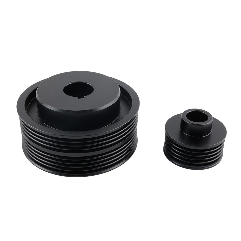 for Subaru Impreza WRX Ver. 7/8/9 EJ20 EJ25 2.0L 2.5L engine JDM Racing Aluminum Crankshaft Pulley black 2pcs