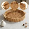 Basket Bread Serving Tray Round Platter for Bedroom Coffee Table Picnic