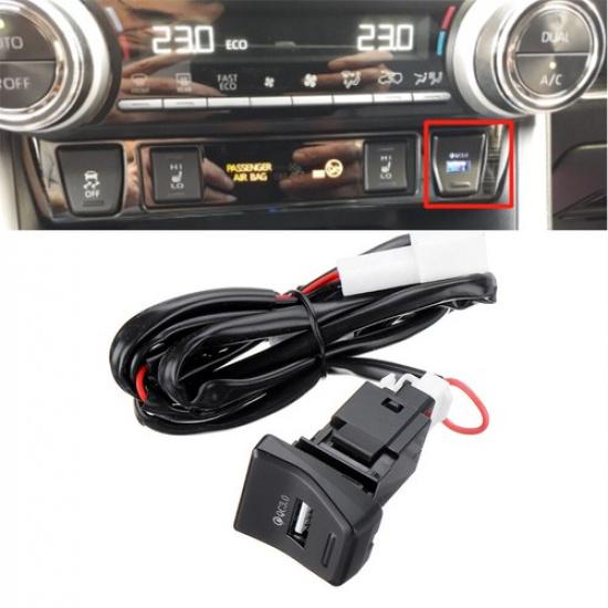 

QC3.0 Car Charger Central Control Position Fast Charging Socket For Toyota RAV4
