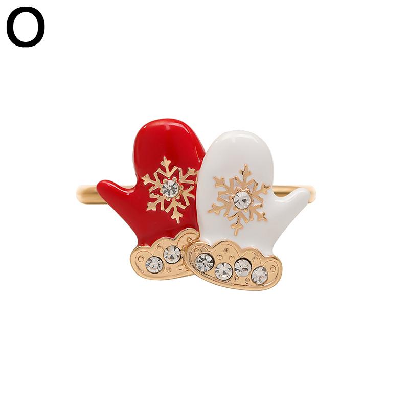 1PC Table Decor Christmas Napkin Holder Serviette Holder Napkin Ring Alloy Wedding Event Favor Hot