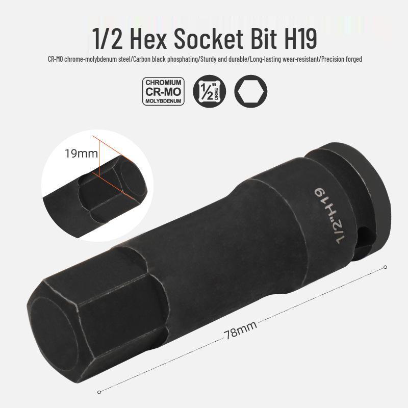 1/2" Electric Hex Socket Wrench and Screwdriver Bit Set