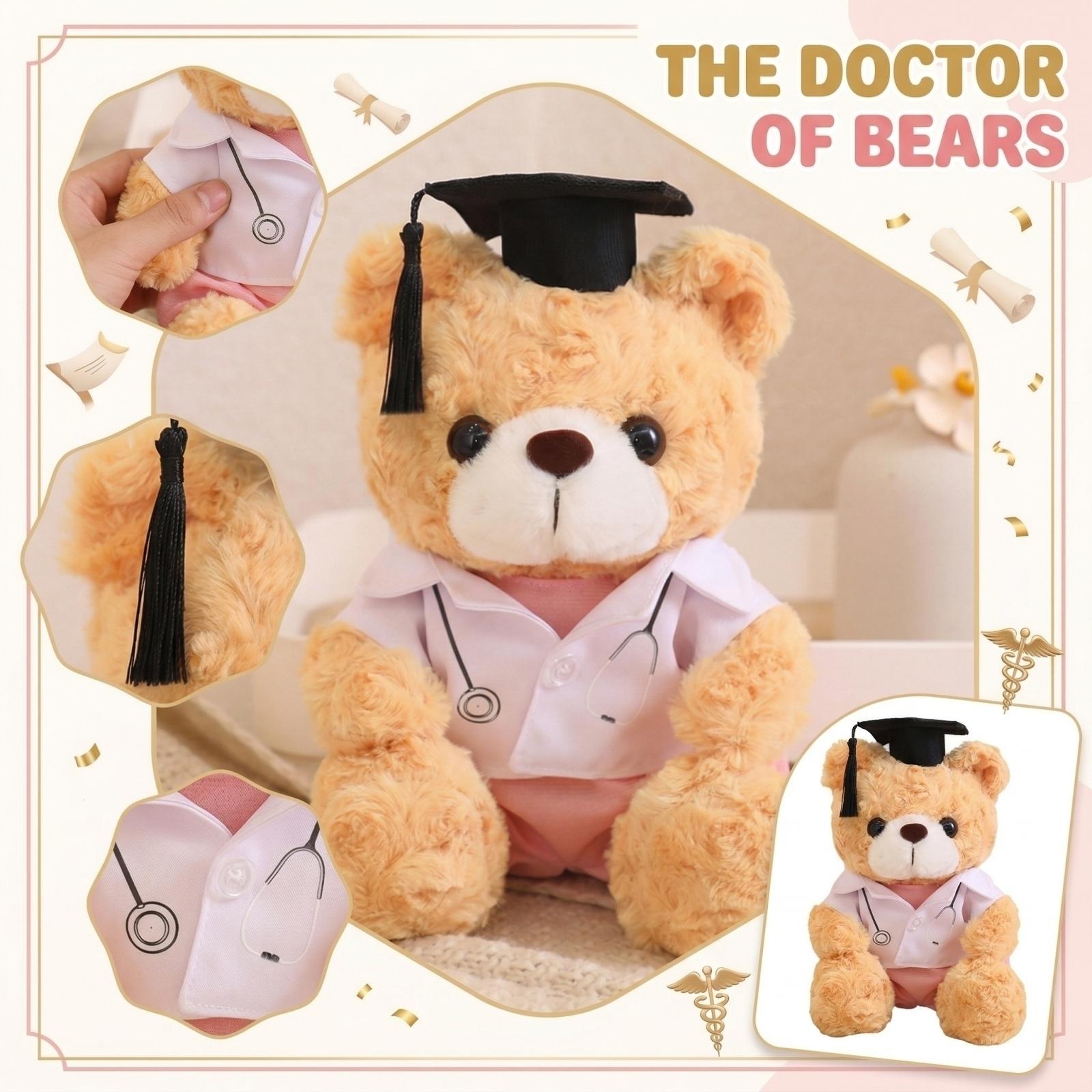 

Dr. Bear Graduation Gift Doll, Student Commemorative Doll хаки