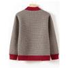 Top Modischer Cardigan Langarmjacke Neuer Stil Verdickter Samt Bedruckt Kurz Warm