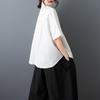 Short Sleeve Oversized Cotton Vintage Shirts & Blouses for Blouse Casual Loose Summer Tops Women Button Up Shirt