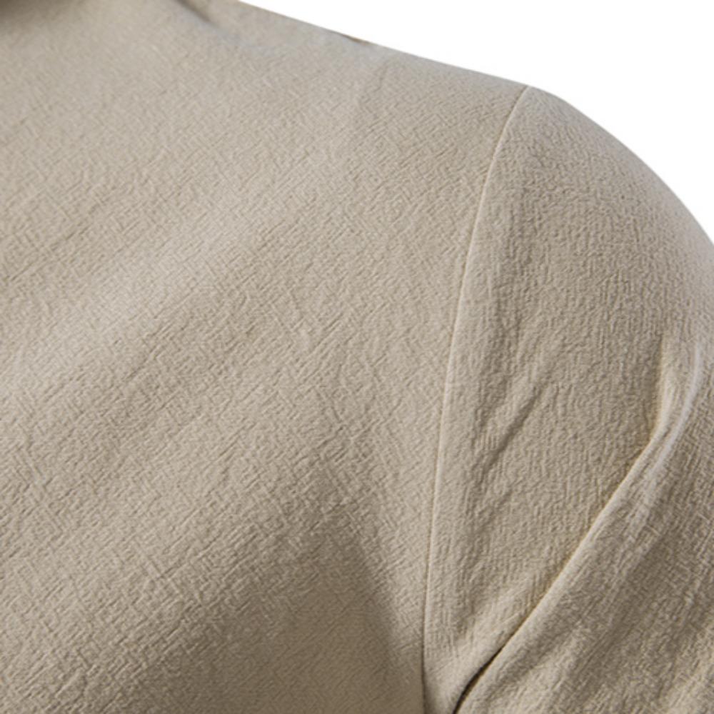 New Cotton Linen Shirts for Men Casual Shirts Lightweight Long Sleeve Henley Beach Shirts Hawaiian T Shirts for Men Streetwear