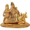 Metal Shiv Parivar Murti Metal Shiva Parvati Ganesh Idol Shiv Parivar Murti Statue Shiva Idols Family Sitting On Nandi Showpiece