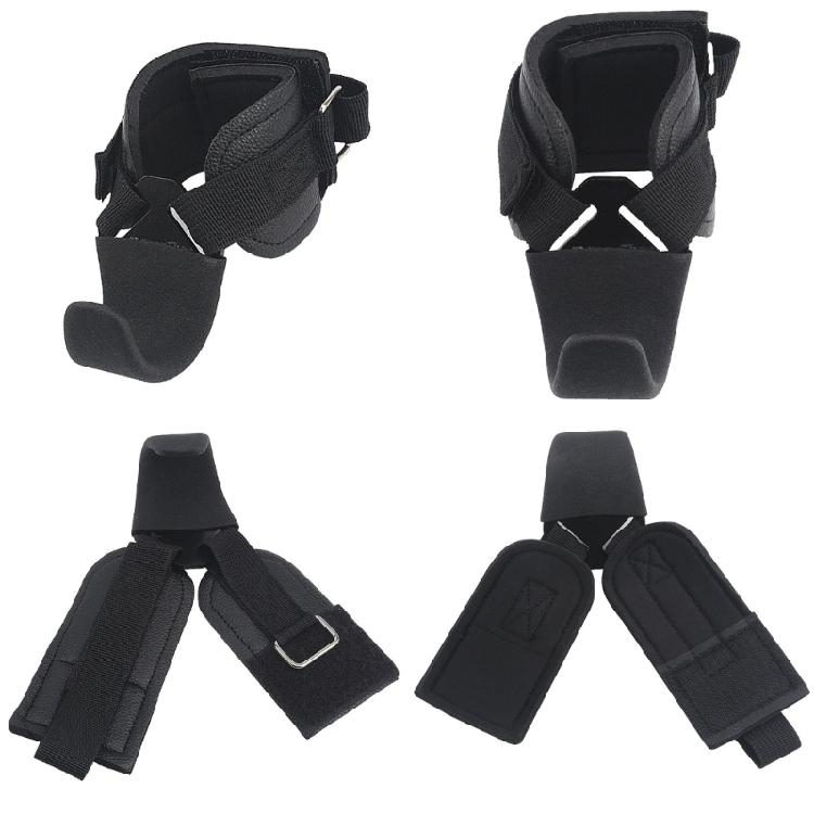 2pcs Weight Lifting Strength Training Gym Fitness Black Wrist Support Lift Strap for Training Exercises