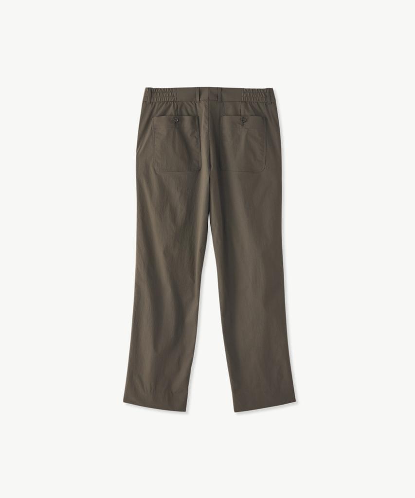STCO Nylon Stretch One-Pleat Slacks_Khaki (Oversized)_Sepwb72Wsk
