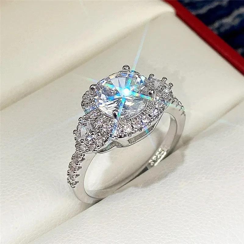 Fashion Versatile Cubic Zirconia Ring For Women Simple Stylish Wedding Bride Accessory Party Jewelry Drop Shipping