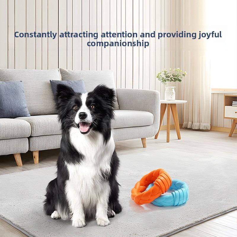 Dog Toys for Self-entertainment and Boredom, Teething Ring Interactive Training Pet Toys