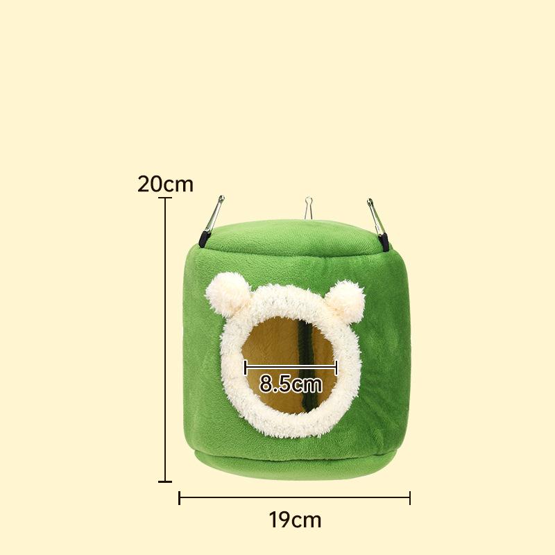 

Warm Parrot Nest With 3 Hooks Winter Large Bird Cages accessory Comfort Warmer For Cage Easily Washable Pet Hanging Cage