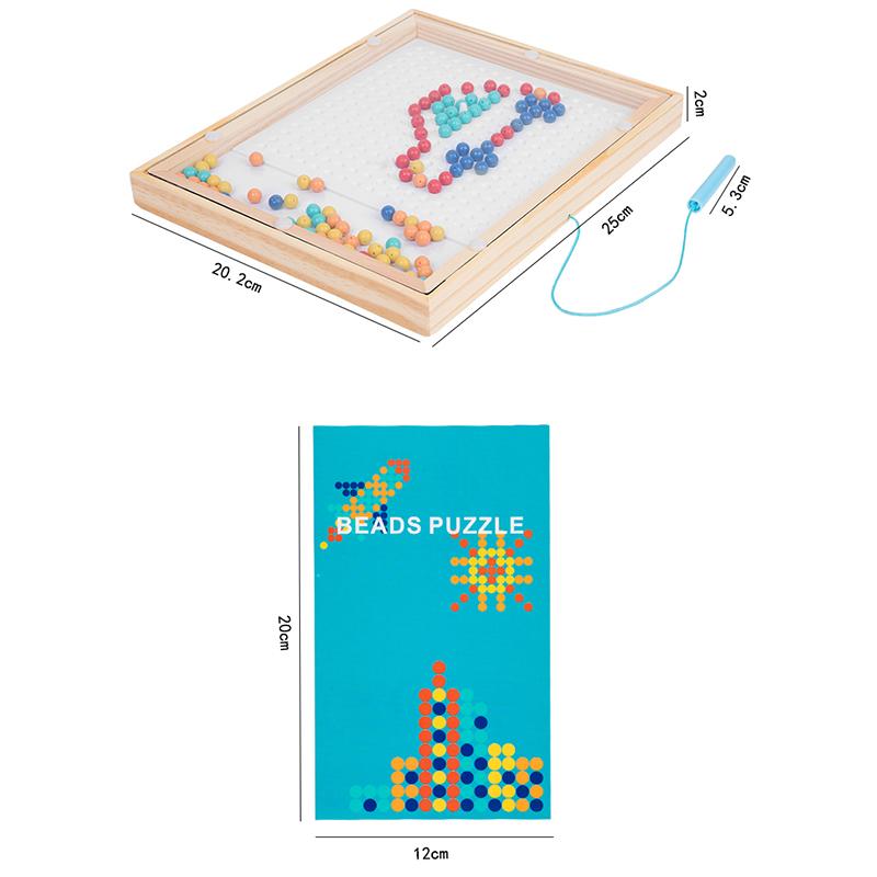 Magnetic Drawing Board for Toddlers Magnet Beads and Pen Drawing Board Montessori Educational Sensory Travel Toys Gifts for Kids