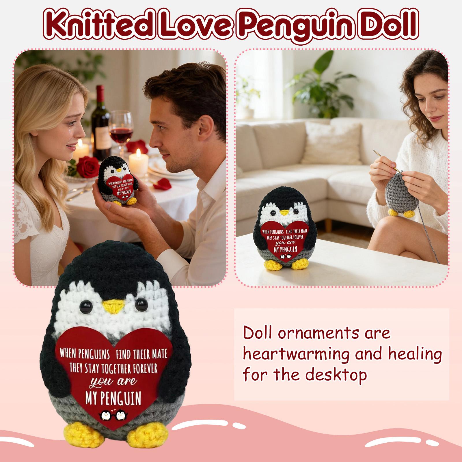 

Valentine s Day Gift For Him/her, Positive Penguin Crochet, Anniversary/birthday Gift For Your Partner, Valentine s Day Gift For Couples. One Size