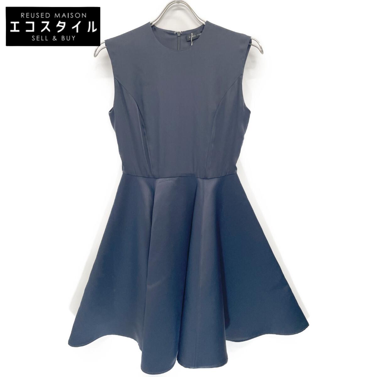 

YOKOCHAN YCD-220-589 Back Gathered Cotton Dress dress 38 NavyUsed
