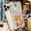 Phone Case: 2D Flat Suitable for iPhone 18 17 16 15 14 13 Pro, Transparent Corner Protection Case, Orange Kitten, Christmas and Halloween Gift