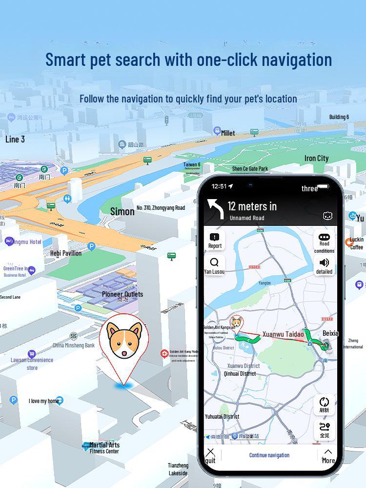 Pet GPS Collar: Anti-Lost Waterproof Tracker for Dogs and Cats
