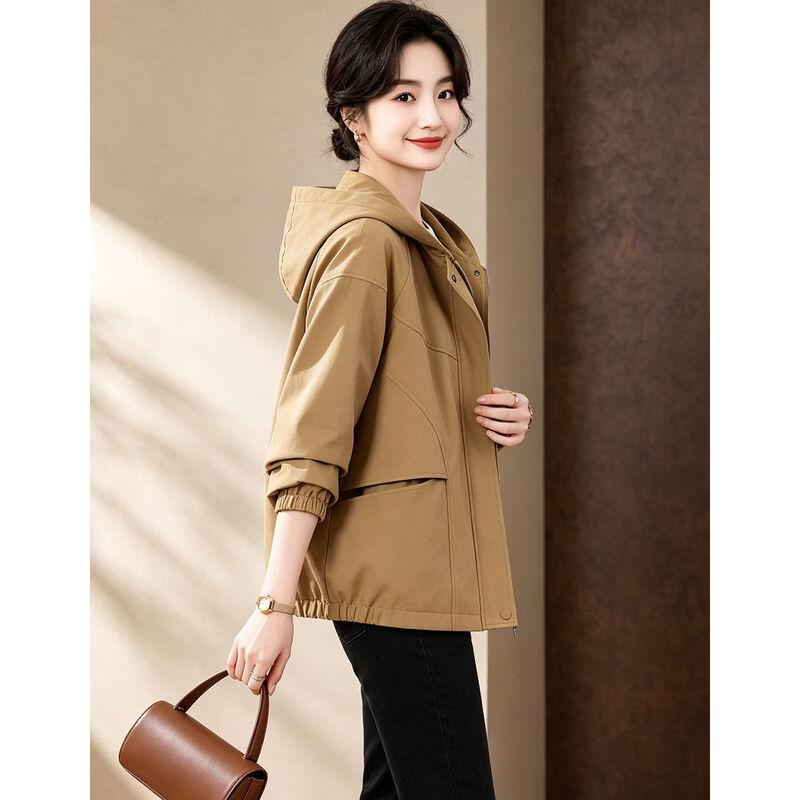 D.F.DEAR Women's Loose Fit Hooded Casual Jacket