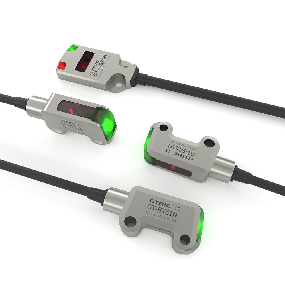 GTRIC Photoelectric Sensor Switch Mini Ultra-thin Diffuse Reflective IP67 Stainless Steel Corrosion Resistant 12-24V DC NPN PNP