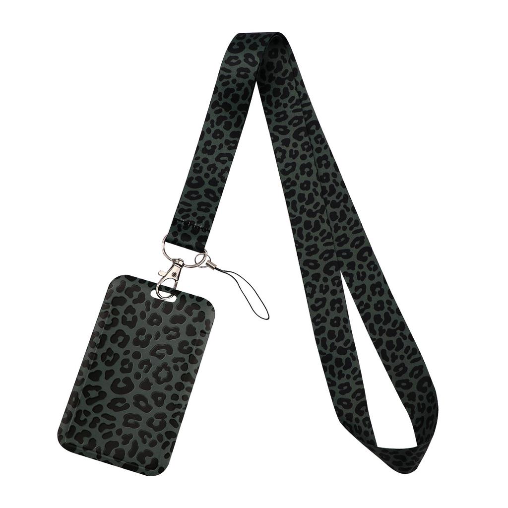 Leopard Prin Trendy Credential Holder Animal Lanyards for Key Neck Strap For Card Badge Gym Keychain Keyring Accessories Gift