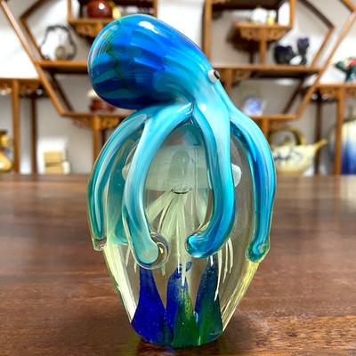 Handgefertigte Glasfiguren Handwerkssammlung Meeresorganismus Skulptur Wohnzimmer Aquarium Ornament Mittelstück Moderne Heimdekoration