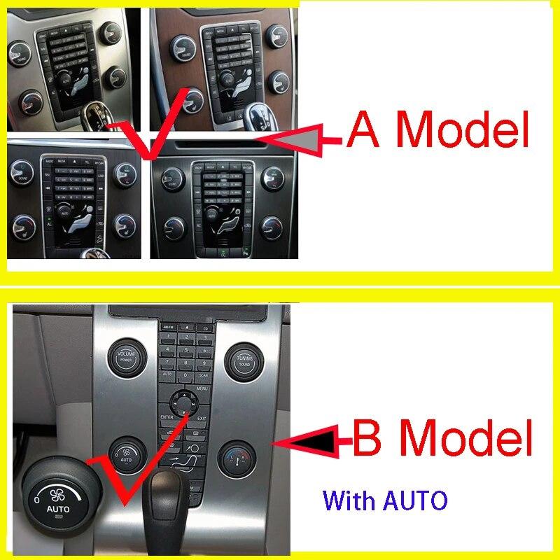 

Алюмінієвий сплав автомобільного кондиціонера повітря ручка перемикача гучності декоративні кільця наклейки для Volvo S60 V60 XC60 S80 V40 аксесуари Black color-Model B