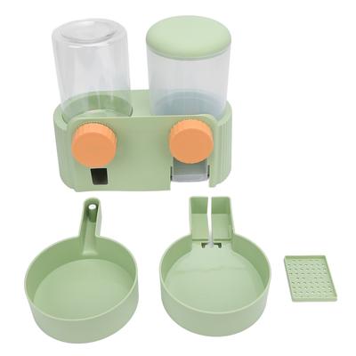 Pet Food Bowl Water Bottle Dispenser Multifunctional Hanging Automatic Self Feeding and Waterer Set