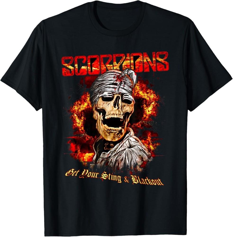 

Official Scorpions Blackout Skull T-Shirt L