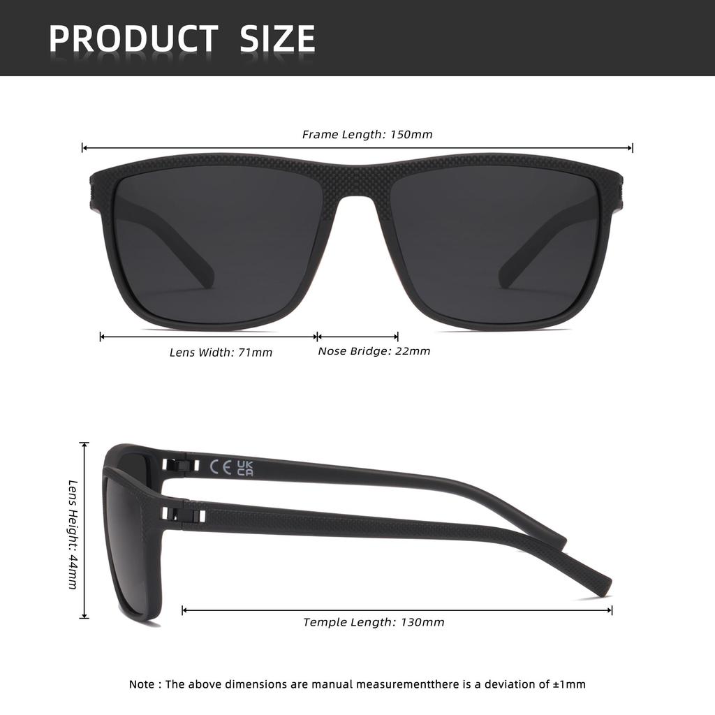 Anti-Glare Sunglasses SPEEDHYUN Matte Black Metal