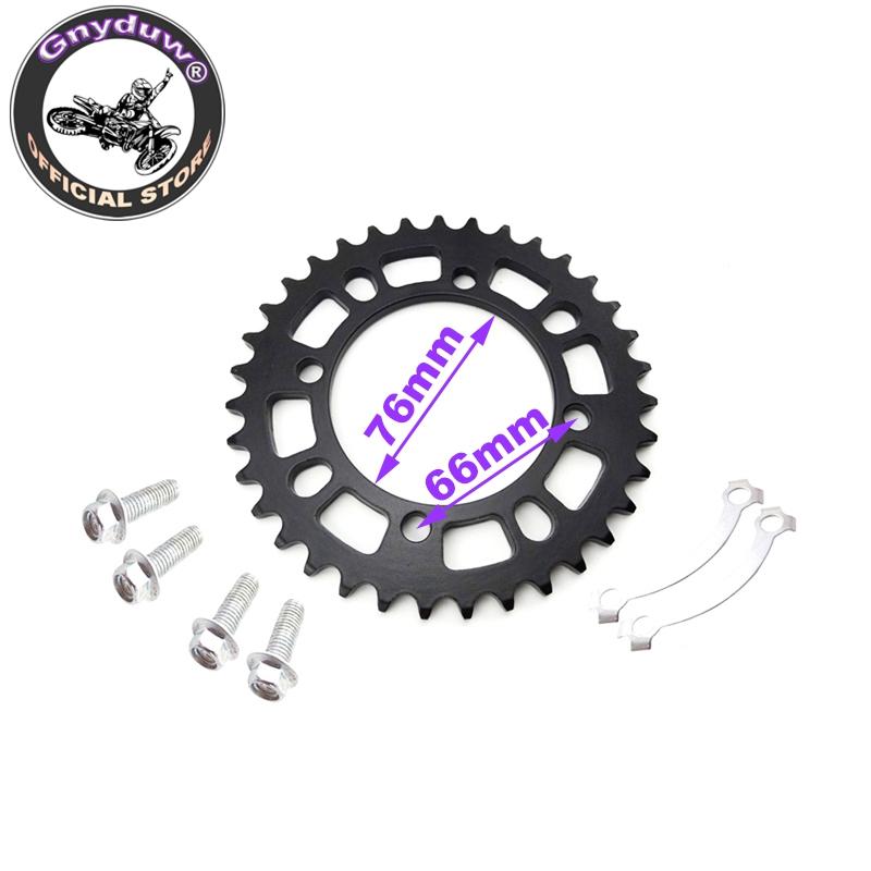 Gnyduw Rear Sprocket 420 76mm 35T/37T/39T/41T/43T For SDG Hub Wheel Pit Dirt Bikes Pitmotards YCF Stomp Thumpstar Parts