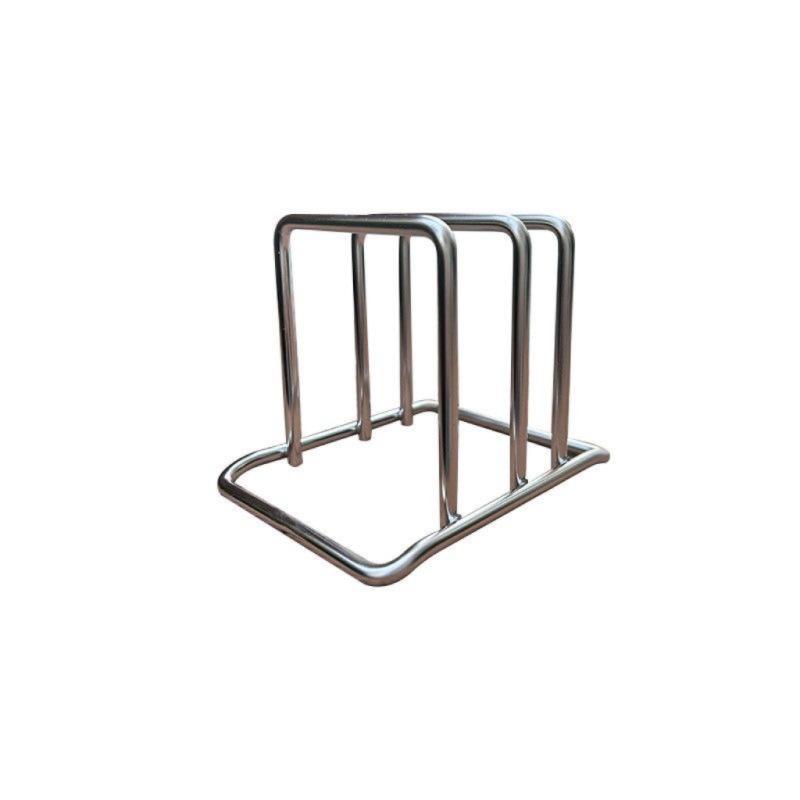 Double Compartment Stainless Steel Cutting Board Rack - Household Vegetable Board & Pot Cover Storage Holder
