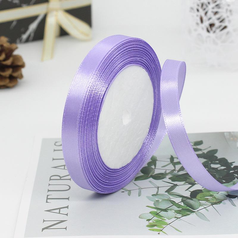Factory Wholesale 1.5 Inches Single Sided Pastel Satin Ribbon Decorative Polyester Fabric Solid Logo Hair Gift Decoration