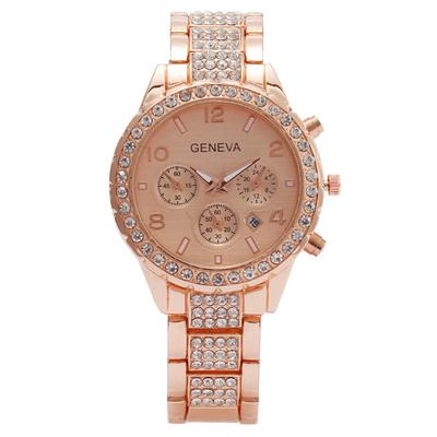 Fashion Diamond Geneva Three Eyes Six Pins Calendar Ladies Watch Women's Watch Women's Quartz Watch