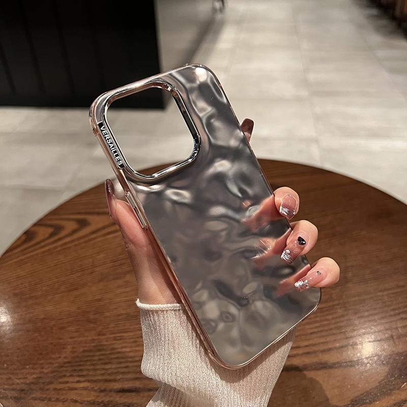 Luxury Electroplated Water Ripple Phone Case For Iphone 11 12 13 14 15 Pro Max Shockproof Bumper Back Cases Cover