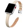 Compatible Genuine Leather Thin Strap for Apple Watch Series 4-8/SE 38mm/40mm