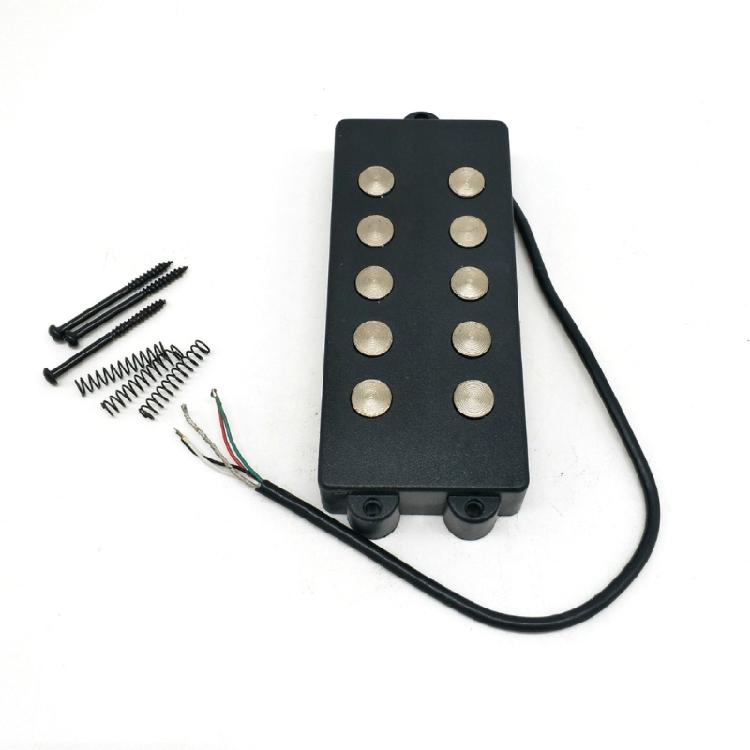 Electric Bass Pickup Mini 5 Strings Bass Neck Bridge Pickups with Mounting Screw