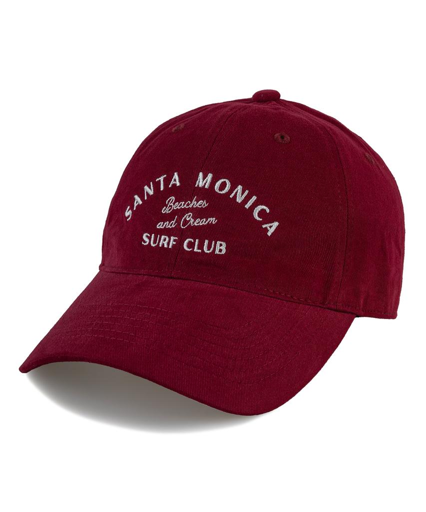 Bichiseuaenkeulim Santa Monica Cotton Ball Cap-Red Wine