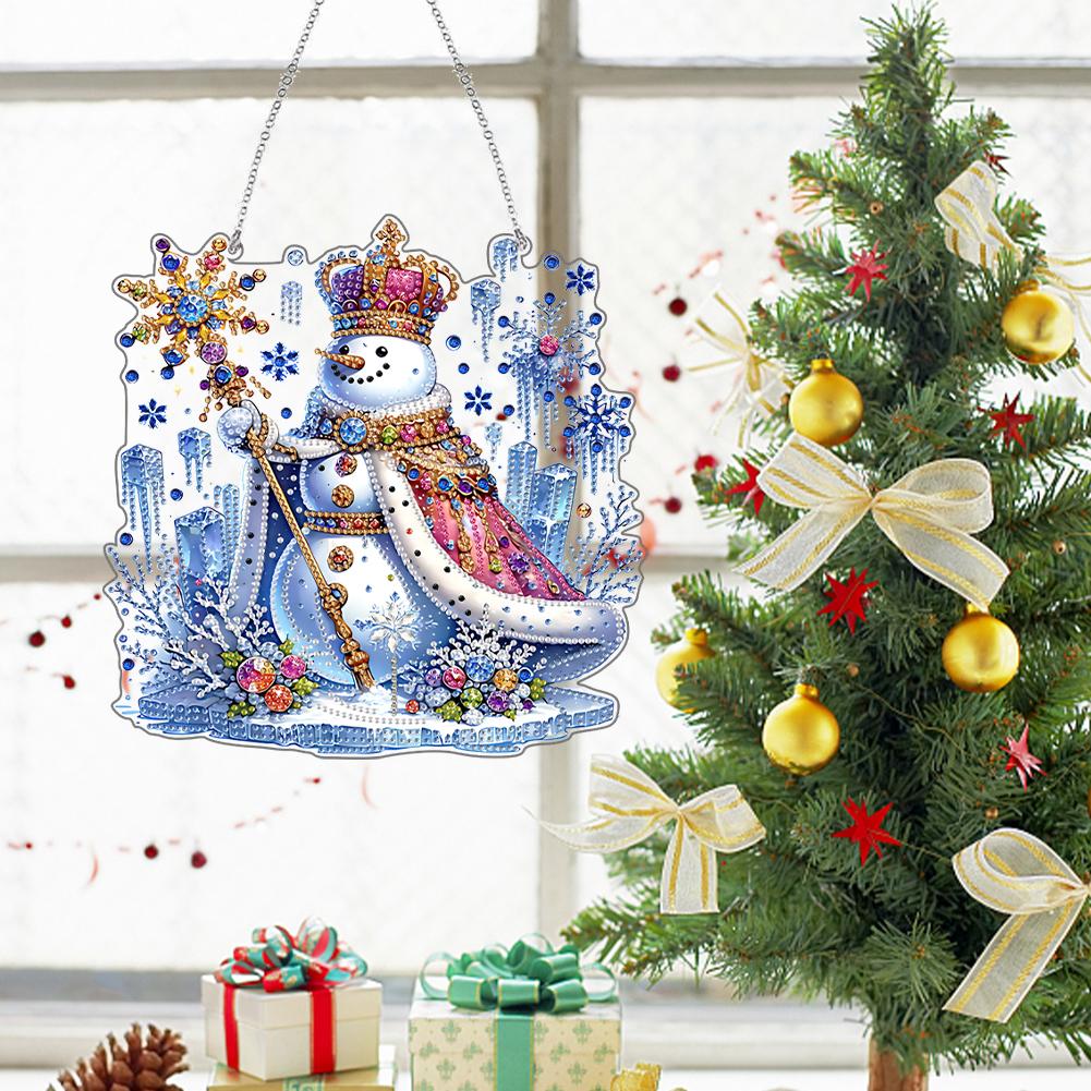 2D/Flat DIY Acrylic Rhinestone Diamond Art Window Pendants Diamond Painting Set Diamond Art Pendant DIY Home Decor Hanging Charm
