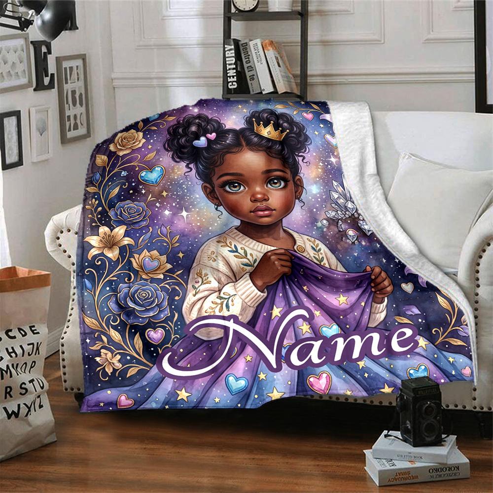 Magical Princess Dreamscape Customize Your Name Home Blanket Comfortable Soft Lightweight Multiseason Blanket For Picnics Sofas Offices Beds Living