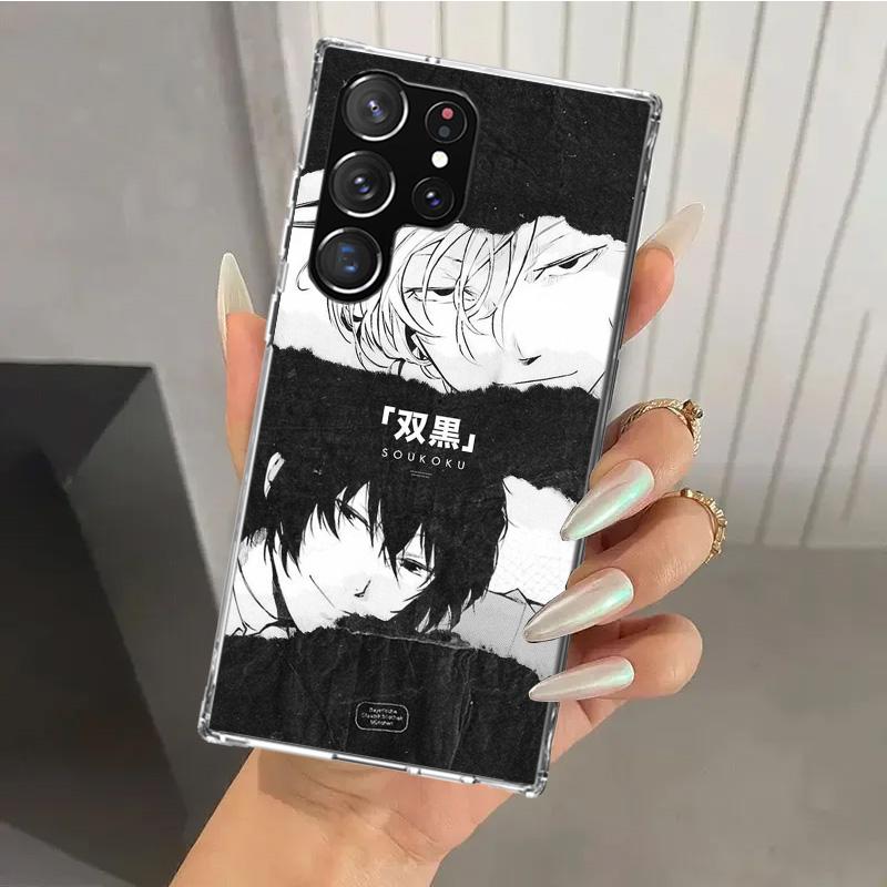 Bungo Stray Dogs Double Black Phone Case for Samsung Galaxy S25 S24 S23 Ultra S22 S21 Plus S20 FE S10 + S10E S25U Soft Print She