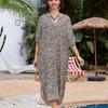 Loose Summer Sunscreen Smock Long Bikini Cover-Ups Beach Swimsuit Cover Up Dress  for Women