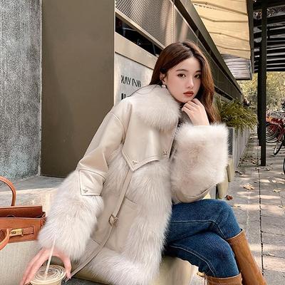 Moda 2025 Chaqueta Elegante para Mujer Otoño Invierno Cuello de Lana Alzado Fiesta Lujo Felpa Invierno para Mujer Lujo Exterior Calle Banda Abrigo