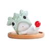 Ceramic Cat Incense Holder: Cute Lion Dance Pet Ornament for Home Décor.