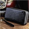 Qiman Shi Women's Korean Double Zipper Patent Leather Wallet & Phone Clutch