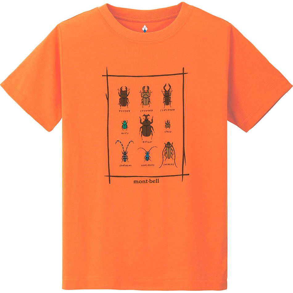 

MONTBELL T-shirt Kids Printed Pattern Pullover Short Sleeve Kids 160 оранжевый