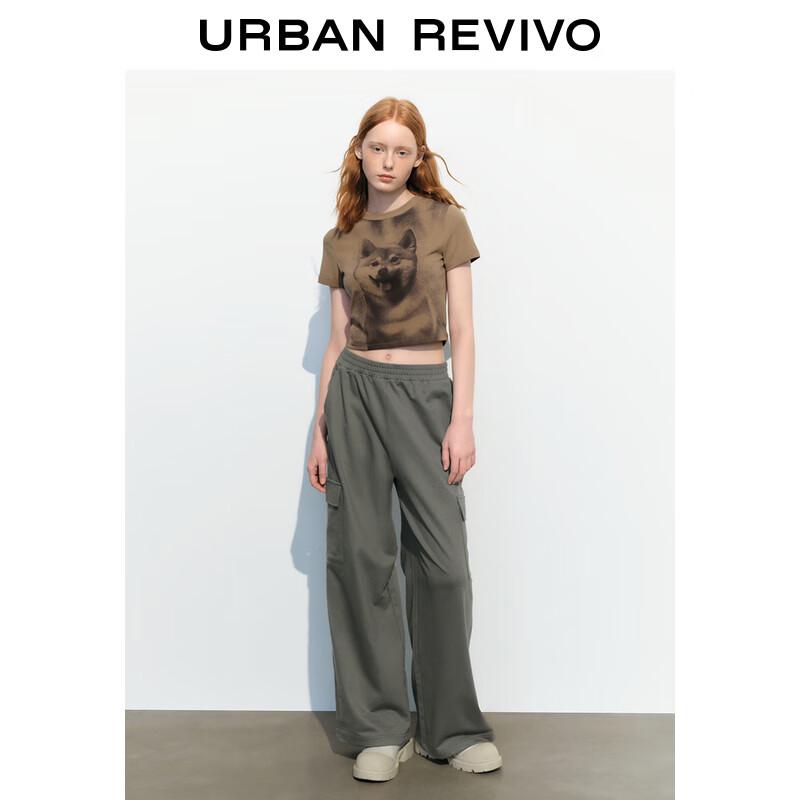 

UR Women s Draped Elastic Waist Wide-Leg Pants XS