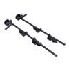 2pcs Door Drop Rod 18 Inch Heavy Duty Solid Steel Black Powder Coated Thicker Gate Ground Latch for for Single Double