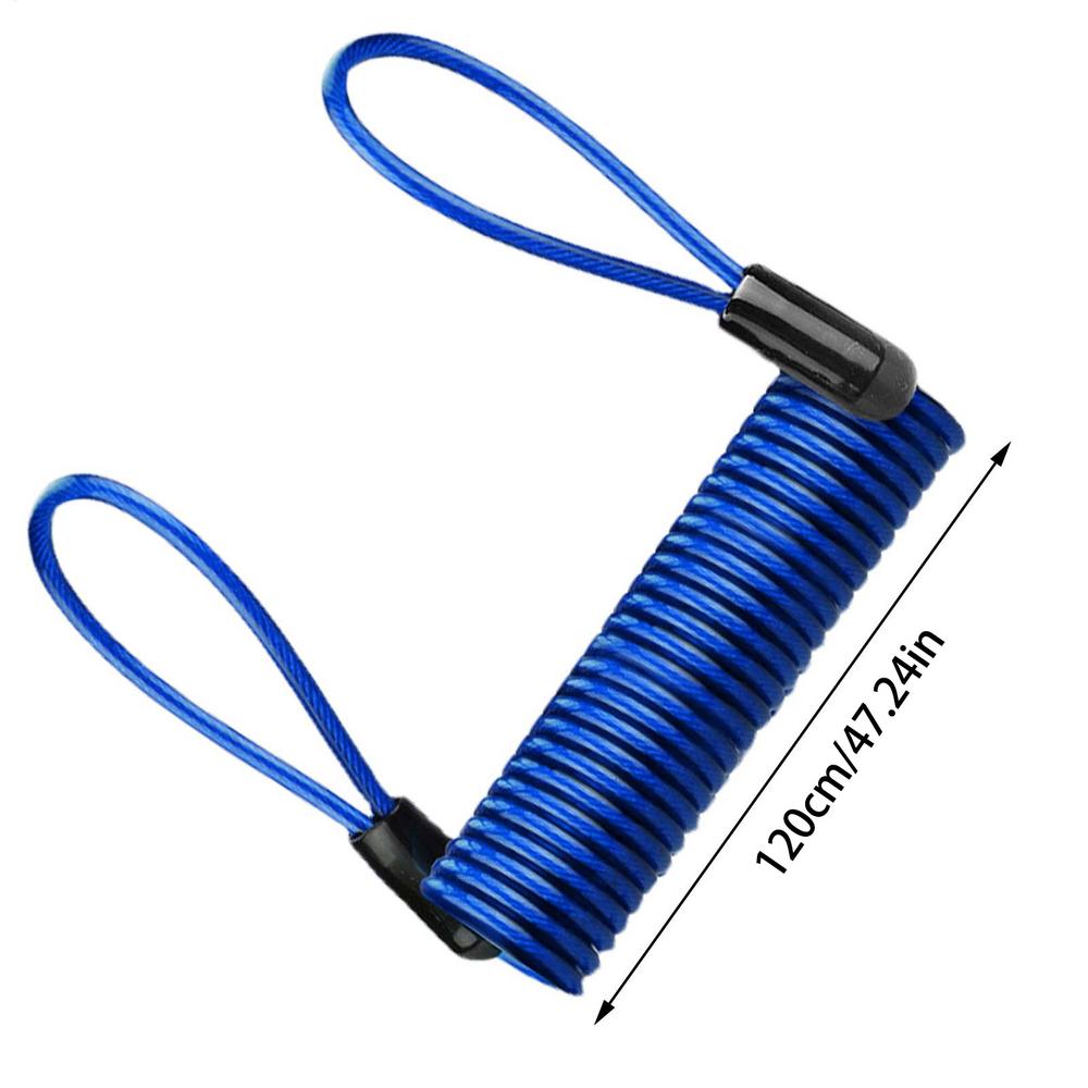 New Lock Reminder Cable Disc Lock Cable For Antitheft Protection Security Steel Wire Spring Reminder Rope For Scooter Motorcycle