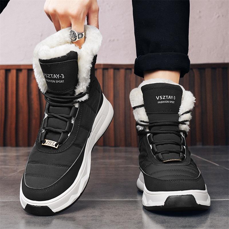 Snow boots winter velvet warm high-top down bread shoes sub-zero waterproof and non-slip cotton shoes